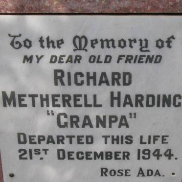 HARDING Richard Metherell -1944