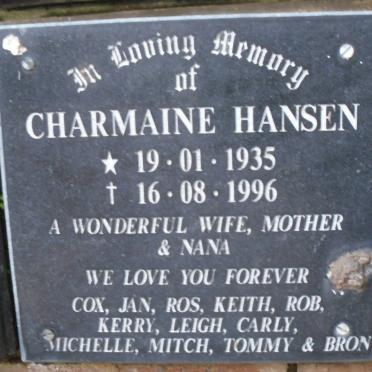 HANSEN Charmaine 1935-1996