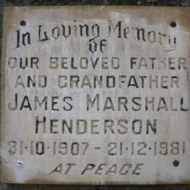 HENDERSON James Marshall 1907-1981