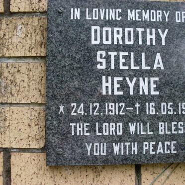 HEYNE Dorothy Stella 1912-1996