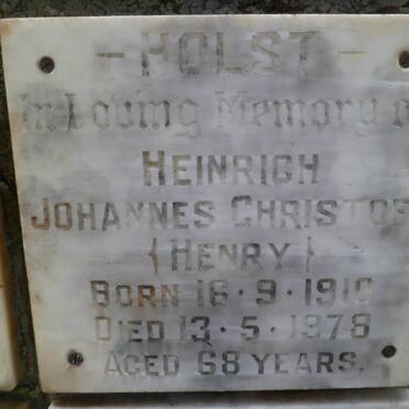 HOLST Heinrich Johannes Christoff 1910-1978