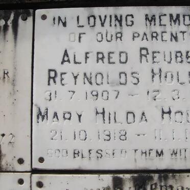 HOLMES Alfred Reuben Reynolds 1907-1972 &amp; Mary Hilda 1918-1992