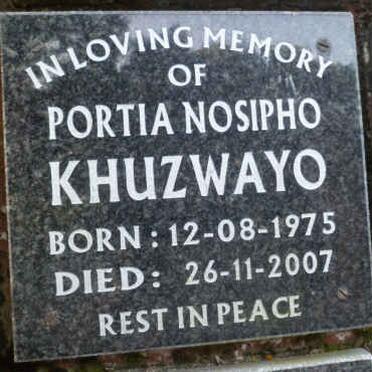 KHUZWAYO Portia Nosipho 1975-2007