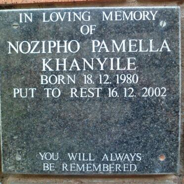 KHANYILE Nozipho Pamella 1980-2002