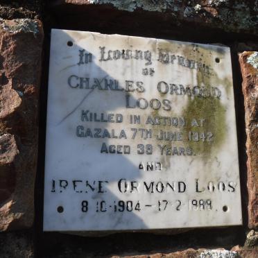 LOOS Charles Ormond -1942 &amp; Irene Ormond 1904-1989