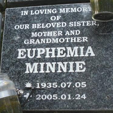 MINNIE Euphemia 1935-2005