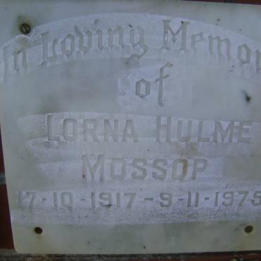 MOSSOP Lorna Hulme 1917-1975