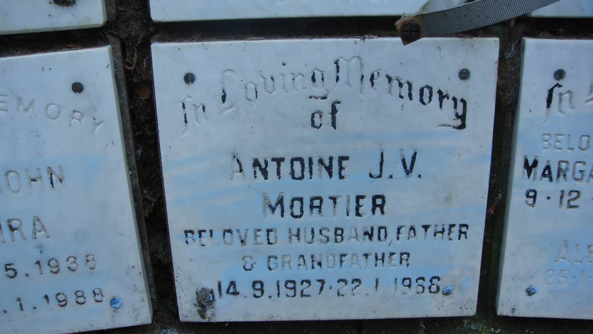 MORTIER Antoine J.V. 1927-1988