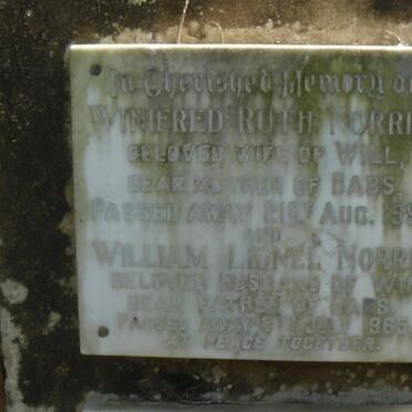 NORRIS William Lionel -1965 &amp; Winifred Ruth -1957