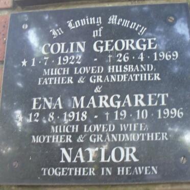 NAYLOR Colin George 1922-1969 &amp; Ena Margaret 1918-1996