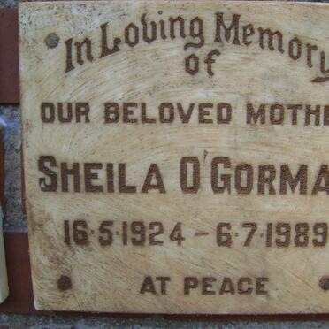 O'GORMAN Sheila 1924-1989
