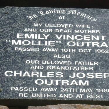 OUTRAM Charles Joseph -1966 &amp; Emily Vincent -1962