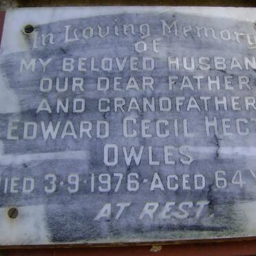 OWLES Edward Cecil Hector -1976