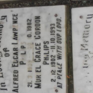 PHILIPS Alfred Edgar Lawrence 1909-1982 &amp; Muriel Grace Gordon 1902-1993