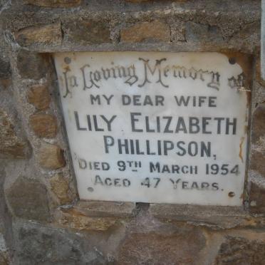 PHILLIPSON Lily Elizabeth -1954