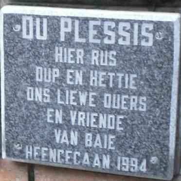 PLESSIS Dup, du -1994 &amp; Hettie -1994