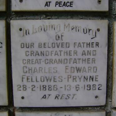PRYNNE Charles Edward, Fellowes 1886-1982