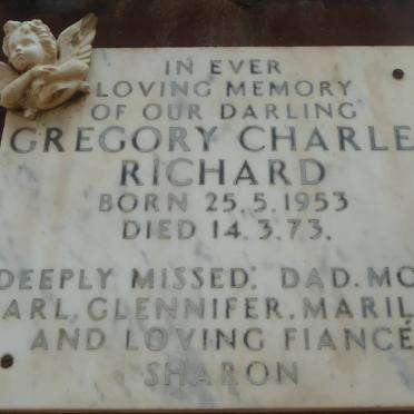 RICHARD Gregory Charles 1953-1973