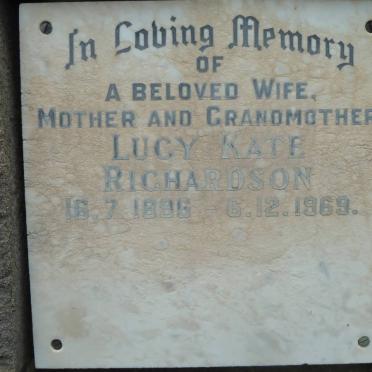 RICHARDSON Lucy Kate1896-1969