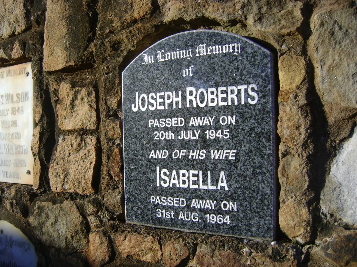 ROBERTS Joseph -1945 &amp; Isabella -1964
