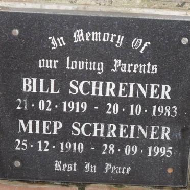 SCHREINER Bill 1919-1983 &amp; Miep 1910-1995