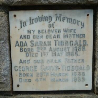 TIDBOALD George Cater 1888-1969 &amp; Ada Sarah 1886-1965