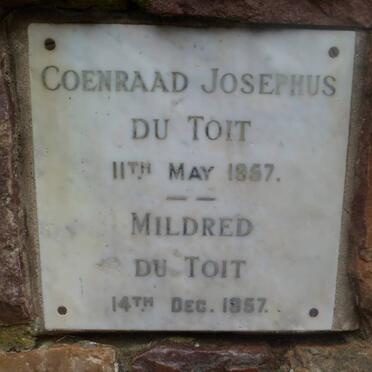 TOIT Coenraad Josephus, du -1957 &amp; Mildred -1957