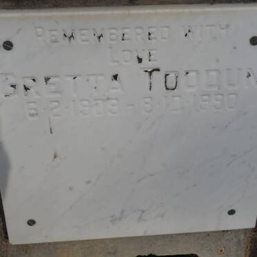 TODDUN Gretta 1909-1990