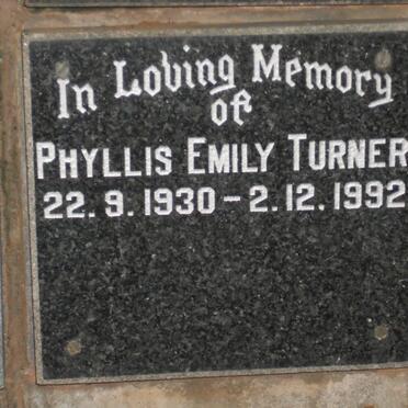 TURNER Phyllis Emily 1930-1992