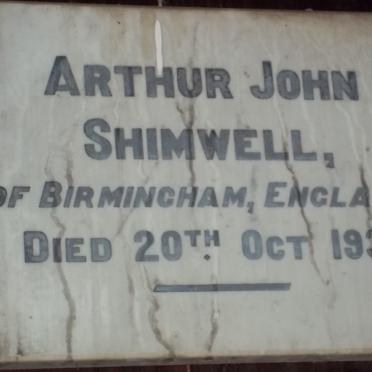 SHIMWELL Arthur John -1936