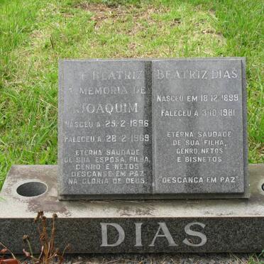 DIAS Joaquim 1896-1969 &amp; Beatriz 1899-1981 