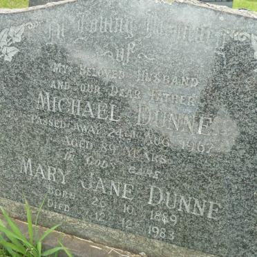 DUNNE Michael 1878-1967 &amp; Mary Jane 1889-1983
