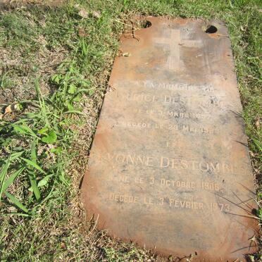 DESTOMBES Maurice 1897-1963 &amp; Yvonne 1905-1973