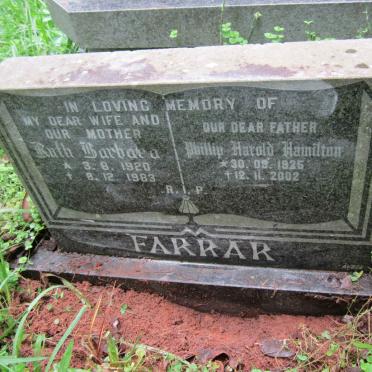 FARRAR Phillip Harold Hamilton 1925-2002 &amp; Ruth Barbara 1920-1983