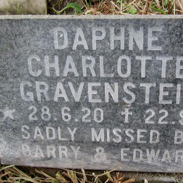 GRAVENSTEIN Daphne Charlotte 1920-1990