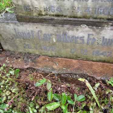 FENWICK Joseph Sutherland 1864-1938 &amp; Janet Carruthers 1872-1947