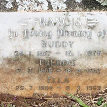 GALE Joel C. -1919 &amp; Isabella Duncan -1922 :: FRANCIS Freddie 1902-1952 &amp; Ella 1904-1963 :: FRANCIS Buddy 1927-1936