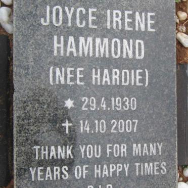 HAMMOND Joyce Irene nee HARDIE 1930-2007
