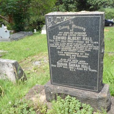 HALL Edward Albert -1942 &amp; Susan Sarah -1961