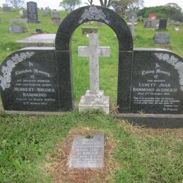 HAMMOND Herbert Rhodes -1963 :: SINCICH Lynett Joan, de formerly HAMMOND -1986 :: SINCICH Mario Luigi, de 1906-1987
