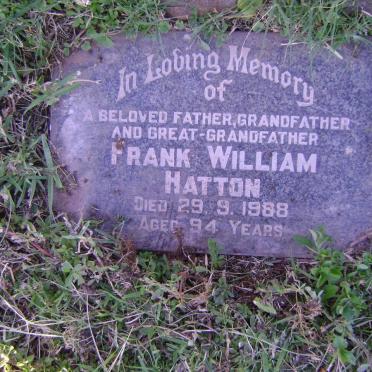 HATTON Frank William -1988 &amp; Renee Elizabeth -1953