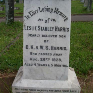 HARRIS Walter Stanley -1976 &amp; Olive Kathleen -1982 :: HARRIS Leslie Stanley -1928 