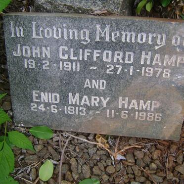HAMP John Clifford 1911-1978 &amp; Enid May 1913-1986