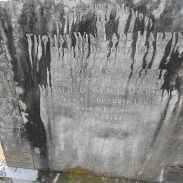 HARDING Thomas Winslade -1946 &amp; Winifred Alice -1960