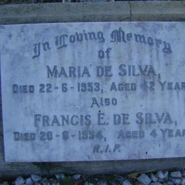 HODNETT Frederick George -1990 & Eileen Kathleen -1976 :: DE SILVA Maria -1953 :: DE SILVA Francis E. -1954