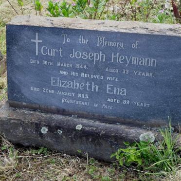 HEYMANN Curt Joseph -1944 &amp; Elizabeth Ena -1995