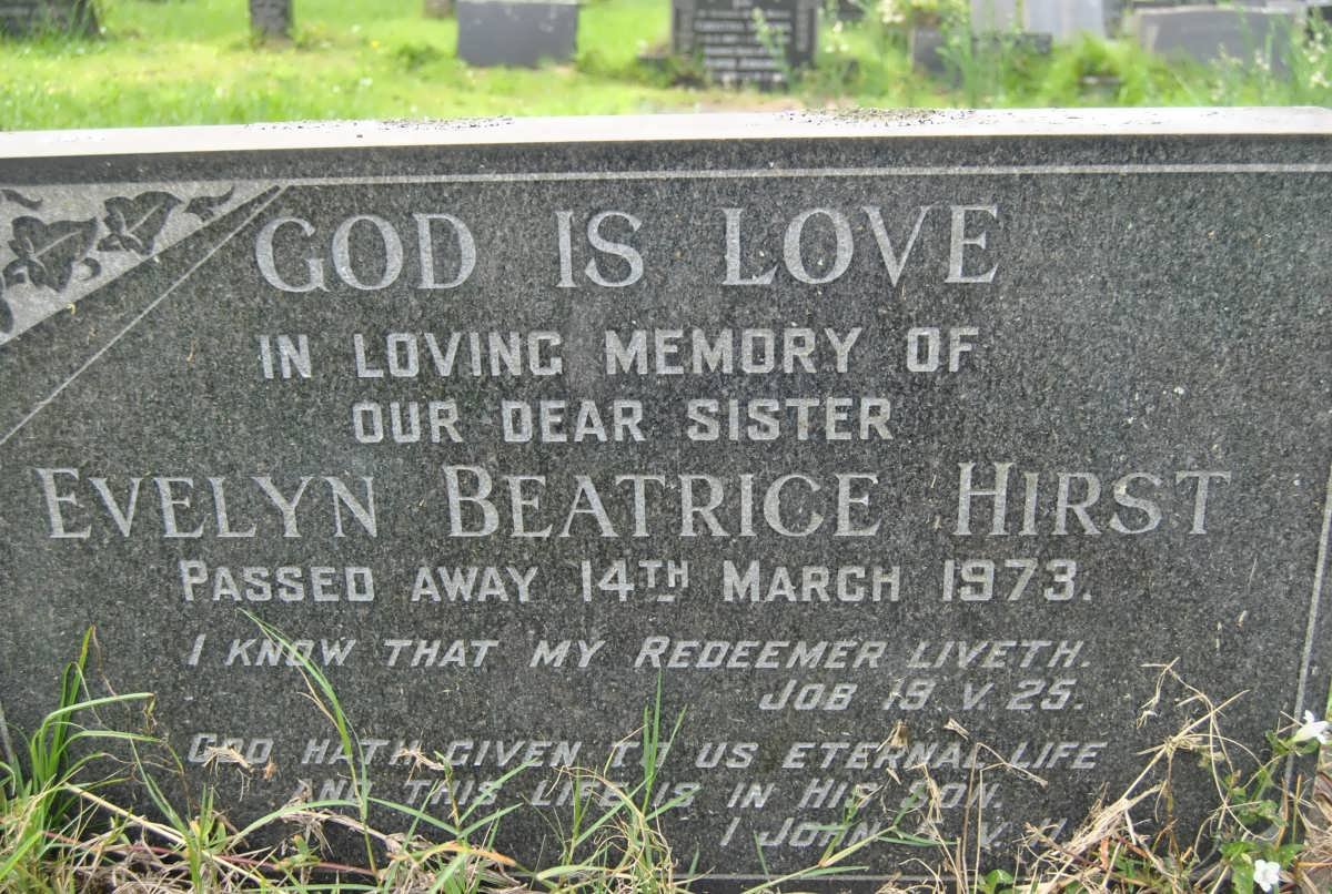 HIRST Evelyn Beatrice -1973