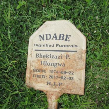 HLONGWA Bhekizazi P. 1974-2017