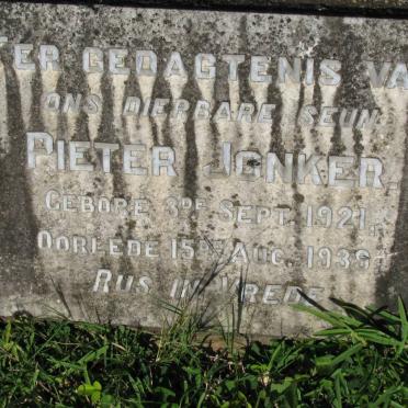 JONKER Pieter 1921-1939