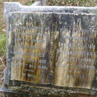 JEFFERIES Robert William Dunbar 1888-1949 &amp; Elizabeth May 1892-1946